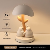 Lampe de table en résine Behanmei Creative Hug Pear, personnages de poires mignons de dessin animé, décoration de chambre à coucher, chevet, maison, cadeau de pendaison de crémaillère, fête des enfants