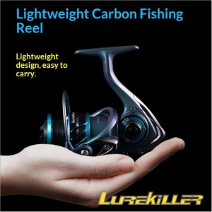 Lurekiller Nouveau <span class=keywords><strong>Moulinet</strong></span> à Pêche Spinning en Fibre de Carbone à Double Bobine, Léger, pour Pêche au <span class=keywords><strong>Calamar</strong></span>, Pêche en Roche, Main Gauche, 9+1BB, Pêche en Mer - Product Image 4
