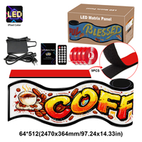 Letrero LED Enrollable Programable de 247x36.4cm, Control por Aplicación, RGB IP65, Desplazable, para Escaparates, Ventanas, Mercados Nocturnos, Publicidad