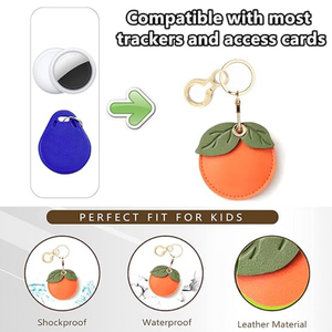 Dễ thương GPS Tracker Trường hợp với Keychain Vòng PU Leather keyholder Tương thích với cho aritag mở đóng cửa loại cho các phím - Product Image 3