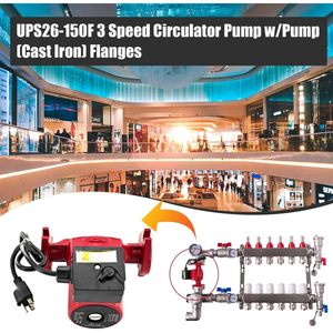 Pompe de circulation d'eau chaude 115V 60Hz 3 vitesses en fonte R-526-150T pour remplacement - Product Image 4