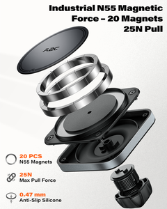 Supporto Magnetico per Telefono Auto APPS2CAR, Completamente Regolabile, Multi-Angolo, Stabile, Installazione Rapida, Gadget per Auto, Ultimo Design 2025 - Product Image 4