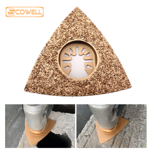 Nửa vòng tròn Carbide grits rasp dao động tam giác lưỡi cưa <span class=keywords><strong>e</strong></span>-cắt cho chà nhám chất độn Gạch gốm sứ grouts loại bỏ - Product Image 2