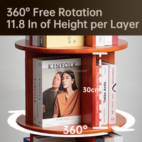 Rotierendes Bücherregal 360 Grad Home Wohnzimmer Lager regal einfacher Lagers chrank Massivholz Drehs chrank