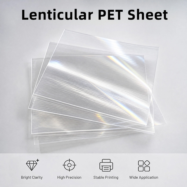 3D Lenticular PET Sheets 50LPI 0.6mm Thickness Sheet PET Plastic UV Printing  3D Lenticular