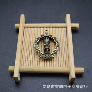 Colgante Vajra del budismo tibetano, aleación de cobre, 38 mm x 28 mm, amuleto de moda unisex - Product Image 3
