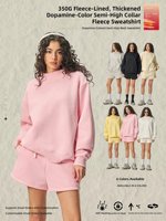 Shorts en molleton à col roulé mi-haut pour femme, coupe skinny, au-dessus du genou