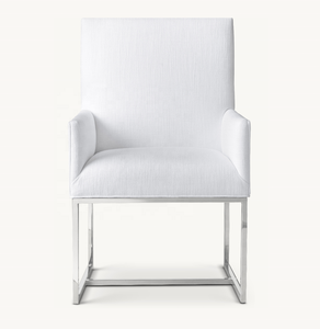 <span class=keywords><strong>GRANNT</strong></span> Posmoderno Interior Cocina Comedor Conjunto Hotel Restaurante Banquete Comedor Sillón de comedor de tela de acero inoxidable - Product Image 1