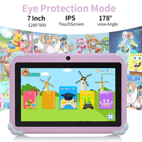 Bon prix 7 pouces enfants cadeau WiFi tablette PC avec couverture en silicone mignon robuste intelligent Android tablette jeu Google tablette éducative