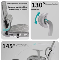 Chaise de bureau exécutive ergonomique pivotante à dossier haut avec accoudoirs 3D réglables en maille intégrale, style industriel moderne, pour usage scolaire, vente en gros