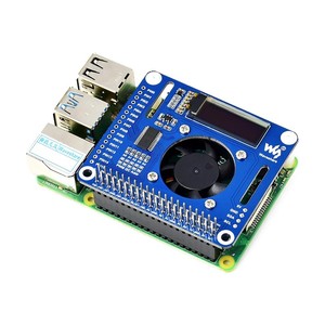 Topi kipas kontrol 4 PWM Raspberry Pi, kecepatan melalui I2C Bus PCA9685 Monitor suhu Driver - Product Image 1