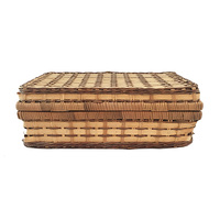 Panier de rangement en rotin naturel à la vente chaude, couleur et taille personnalisables, boîte cadeau, design multifonctionnel pour les voyages et les pique-niques