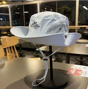 Chapeau seau à cordon Western Cowboy pour sports de plein air escalade pêche protection solaire d'été pour bébés - Product Image 4