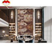 Dalle de pierre de quartzite cosmopolite du brésil de luxe marbre de granit de quartzite rouge exotique rouge pour la décoration de panneau mural
