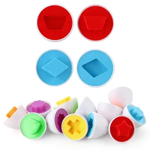 핫 컬러 모양 일치하는 계란 매칭 학습 퍼즐 계란 몬테소리 교육 장난감