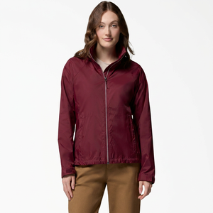 Concevez votre propre veste coupe-vent unisexe rouge légère, imperméable, rembourrage en fibre de polyester 100%, vêtements d'hiver décontractés, logo personnalisé - Product Image 3