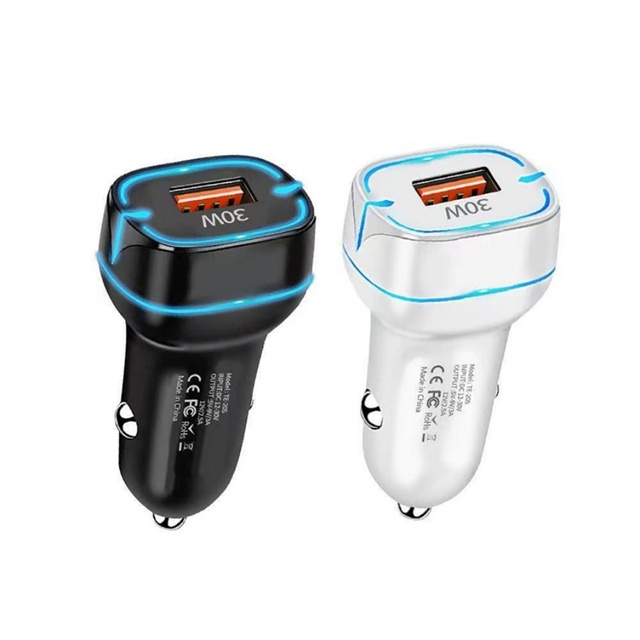 Wholesale Price 30W Car Adapter Fast Quick Charging Universal Small USB Car Charger for Smart Phones