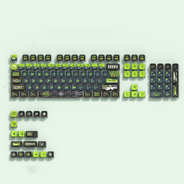 Ghost Walker Quad Side Translucent Crystal Pudding Heat Sublimation PBT Personalised Keycaps MSA Height Keyboard Caps