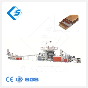 Double-Screw Multilayer Colorful Wood Waterproof Floor Commercial Tile Spc Fireproof Vinyl Flooring Lvt Making Machine