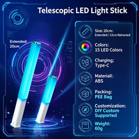 Bâton de Projection Rétractable Langxun, Baguette Lumineuse LED Extensible, Logo Personnalisé pour Concerts, Fêtes, Événements, Vente Directe Usine