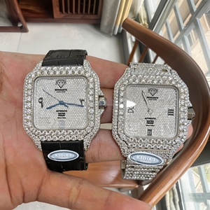 Nuevo Reloj Mecánico para Hombre con Correa de Cuero, Bisel con Incrustaciones de Moissanita VVS1, Resistente al Agua - Product Image 5