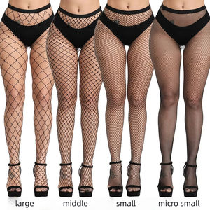 Bas résille en <span class=keywords><strong>maille</strong></span> noire sexy pour femmes collants/collants tricotés collants transparents pour l'été en petites/moyennes/grandes tailles - Product Image 4