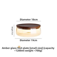 Plateau à fruits en verre hermétique et boîte à fruits secs et noix, rangement de collations pour table basse, modèle pour salon domestique