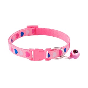 Parche impreso de amor de tres colores de fábrica, Collar para mascotas, estilo campana, collar de gato de poliéster, accesorios para caminar al aire libre para mascotas, proveedores - Product Image 5