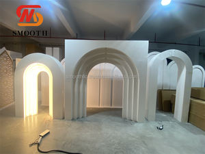 SMOOTH White Church Wedding <b>Backdrop</b> <b>stand</b> Wedding white rose flower decor Wedding acrylic <b>backdrop</b> <b>stand</b> - Product Image 2