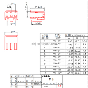 Chất lượng cao vh3.96 Glow dây 850 ° Dải nối vỏ nhựa thiết bị đầu cuối ổ cắm với Brass liên hệ với chất liệu nhà máy bán hàng trực tiếp - Product Image 6