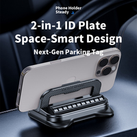 Support de téléphone de voiture rotatif à 360° en plastique, fixation sur tableau de bord, installation facile, clip pour véhicule, navigation mains libres, conduite sans les mains