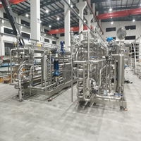Sterilisator UHT Tabung dalam Tabung Empat Lapis Otomatis dengan Motor PLC Baja Tahan Karat untuk Pasta Tomat dan Selai dengan Viskositas Tinggi