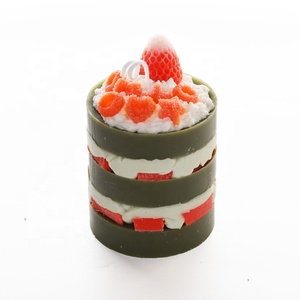 Nouvelles bougies d'anniversaire parfumées personnalisées de luxe cadeau d'anniversaire de luxe cire d'abeille cire de paraffine Pâques Ins-style Dessert gâteau <span class=keywords><strong>Photo</strong></span> - Product Image 1