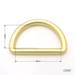 Matériel de sac en or mat haut de gamme anneau en D fort en alliage de zinc 38mm <span class=keywords><strong>boucle</strong></span> en D en métal pour sangle de cerclage - Product Image 3