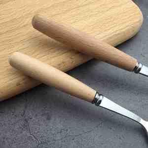 Ensemble de couverts créatif rétro en bois massif avec couteau, fourchette et cuillère, manche en bois et lames en acier inoxydable pour la maison - Product Image 5