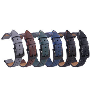 18mm 20mm 22mm 24mm Genuine Leather Watch Band Replacement Wrist Strap <b>Bracelet</b> <b>Smart</b> Watch Band for Samsung HUAWEI - Product Image 3