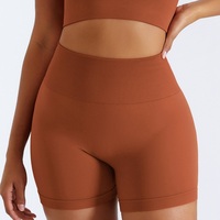Vêtements de gymnastique sans couture, short d'entraînement, culotte taille haute sans couture, short de course en Nylon, échantillons gratuits
