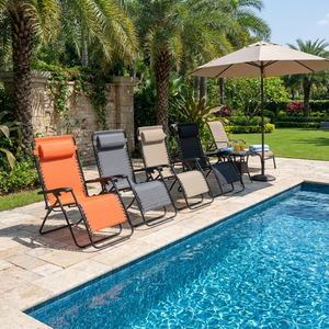 <span class=keywords><strong>Silla</strong></span> de <span class=keywords><strong>Playa</strong></span> Plegable, Impermeable, Ligera, Duradera, de Gravedad Cero, para Viajes y Exteriores, Cómoda para Tomar el Sol - Product Image 1