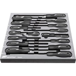 Ingersoll Rand 17 Piece <b>Screwdriver</b> Set Flat Head Magnetic Tips Soft Grip Industrial Grade 752012 - Product Image 1