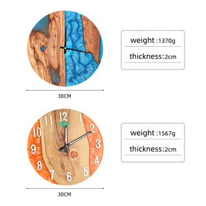 Orologio <span class=keywords><strong>da</strong></span> <span class=keywords><strong>parete</strong></span> <span class=keywords><strong>in</strong></span> <span class=keywords><strong>legno</strong></span> bianco di oliva artigianale <span class=keywords><strong>in</strong></span> resina epossidica <span class=keywords><strong>in</strong></span> <span class=keywords><strong>legno</strong></span> personalizzato orologio decorativo per la casa - Product Image 5