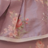 Ensemble de literie en coton 40S à fleurs romantiques lavande, jupe de lit à volants avec attaches aux coins, 4 pièces