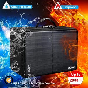 Bnpow Boîte de rangement pour photos ignifuge 14,37 x 5,7 x 10,63 pouces avec séparateurs et serrure à code pour étuis photo 4x6 - Product Image 4