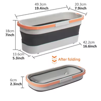 Panier à linge pliable multifonctionnel, baignoire pliable pour petits chiens, évier portable avec poignées, rangement sécurisé pour les voyages