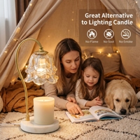 Lampe chauffe-cire en verre à motif cloche, personnalisable en usine, sans flamme, diffuseur d'aromathérapie, lampe de table pour décoration intérieure et cadeau