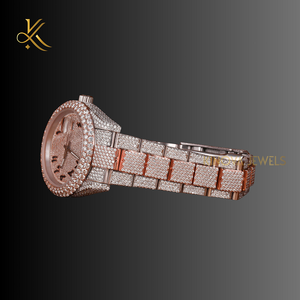 Reloj de diamantes Moissanite atemporal con piedras brillantes de precisión de cuarzo y artesanía de alta gama para un estilo de lujo - Product Image 2