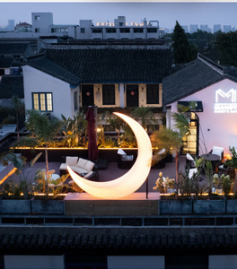 Popular Solar Children's Glow-in-the-Dark Moon Swing Chair Clasificación IP65 Decoraciones de patio al aire libre e <span class=keywords><strong>instalaciones</strong></span> de juego - Product Image 3