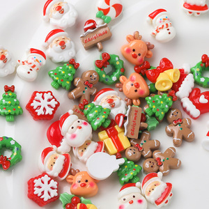 จี้เรซิ่นรูปต้นคริสต์มาสการ์ตูน สำหรับตกแต่งขอบด้วยกาวครีม DIY ใช้ประดับถุงของขวัญ ตกแต่งเล็บ และงานฝีมือต่างๆ - Product Image 5