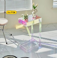 Acrylique Transparent Salon Européen Moderne Maison Minimaliste Table Basse Coin Table Basse