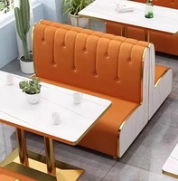 Meubles de restaurant à motif de marbre Salle à manger Restaurant, cabine de chaise de table pour restaurant, meubles de café