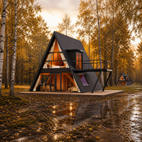 Chalet de ski alpin haut de gamme, projet d'hébergement de luxe préfabriqué modulaire S990 Pro A Frame House